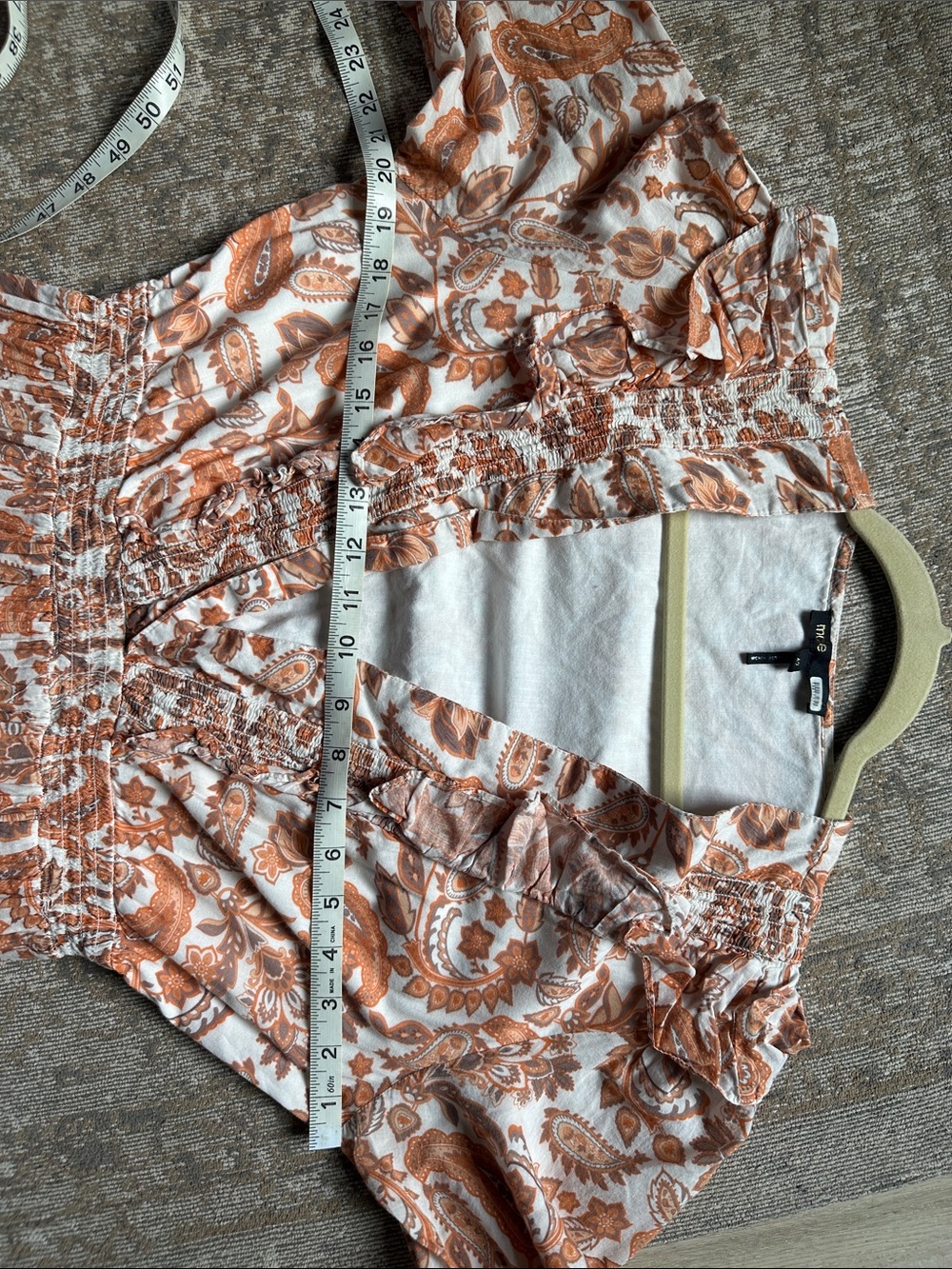 Maje Orange and White Floral Maxi Dress - Picture 7 of 7